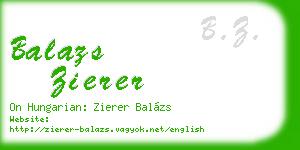 balazs zierer business card